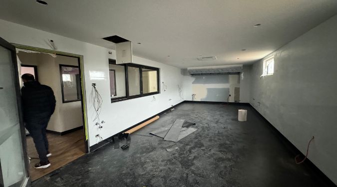 Professional builders cleaning